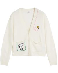 Chinti & Parker - Snoopy-Embroidered Patch-Pocket Cardigan - Lyst