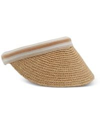 Helen Kaminski - Bianca 8 Striped Raffia Visor - Lyst