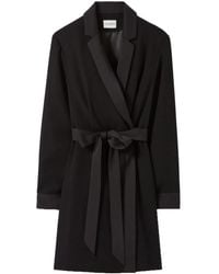 Claudie Pierlot - Gewickeltes Kleid mit Reverskragen - Lyst