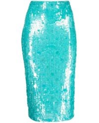 P.A.R.O.S.H. - Sequin-Embellished Pencil Skirt - Lyst