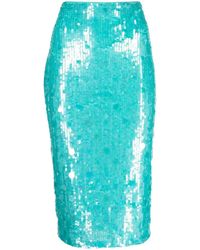 P.A.R.O.S.H. - Jupe Crayon Ornée De Sequins - Lyst