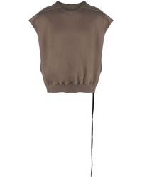 Rick Owens - Tatlin Sleeveless Cropped Sweatshirt - Lyst