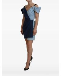 Dolce & Gabbana - Gedrapeerde Mini-Jurk Met Patchwork - Lyst