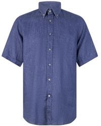 Paul & Shark - Linen Short-Sleeve Shirt - Lyst
