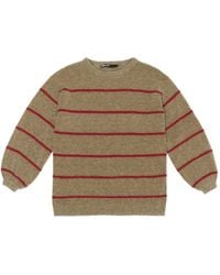 Bimba Y Lola - Gestreepte Trui Met Ballonmouwen - Lyst