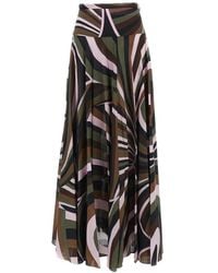 PUCCI - Iride Print Cotton Muslin Skirt - Lyst