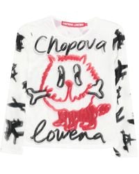Chopova Lowena - Logo-Print Long-Sleeve Top - Lyst
