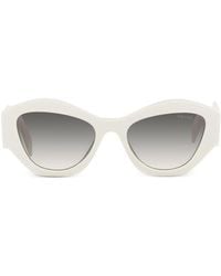 Prada - Curved Cat-Eye Frame Sunglasses - Lyst