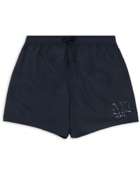 Armani Exchange - Logo-patch Swim Shorts - Lyst