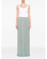 Lanvin - Pleated Drawstring-Fastening Maxi Skirt - Lyst