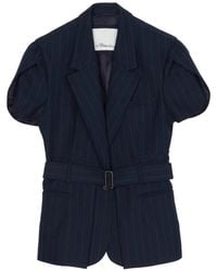 3.1 Phillip Lim - Pinstripe Belted Jacket - Lyst