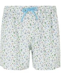 MC2 Saint Barth - Graphic-Print Swim Shorts - Lyst
