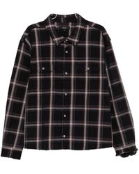 Purple Brand - Check-Pattern Cotton Shirt - Lyst