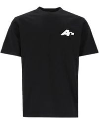 Arte' - Big A Logo-Print Cotton T-Shirt - Lyst