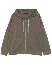 Max Mara - Logo-Drawstring Zip-Up Hoodie - Lyst