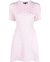 Maje - Short-sleeved Jacquard-knit Minidress - Lyst