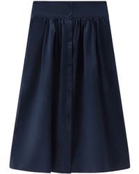 Woolrich - A-Line Poplin Midi Skirt - Lyst