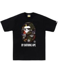 A Bathing Ape - Camiseta con logo estampado - Lyst