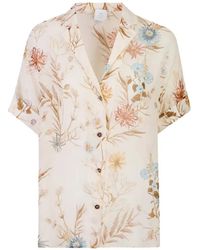 Eleventy - Camisa Con Motivo Floral Y Botones - Lyst