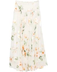 Zimmermann - Carousel Burnout Midi Skirt - Lyst
