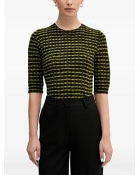 Benetton - Short-Sleeve Patterned Sweater - Lyst