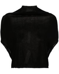 Rick Owens - Crater Draped Crop Top - Lyst