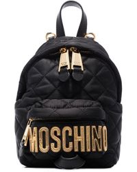 Moschino - Gesteppter Rucksack mit Logo - Lyst