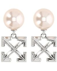 Off-White c/o Virgil Abloh - Pendientes Con Perlas Artificiales - Lyst