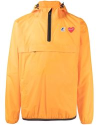 COMME DES GARÇONS PLAY - X K-Way Hoodie À Col Zippé - Lyst
