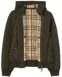 Burberry - Veste Bomber Matelassée À Capuche - Lyst