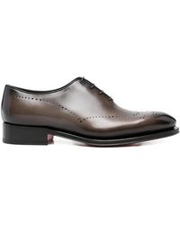 Santoni - Perforated Oxford Shoes - Lyst
