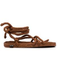 Nomadic State Of Mind - Strappy Rope Flat Sandals - Lyst