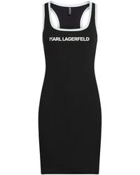KARL LAGERFELD - Essential Logo Sheer Beach Dress - Lyst