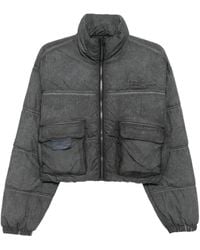 Izzue - Logo Cropped Puffer Jacket - Lyst