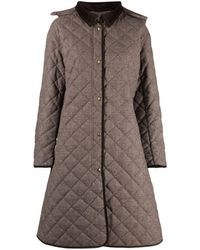 Polo Ralph Lauren - Check-patterned Quilted Coat - Lyst