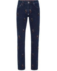 Philipp Plein - Bear-Embroidered Jeans - Lyst