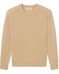 FRAME - Crew-Neck Dropped-Shoulder Sweater - Lyst
