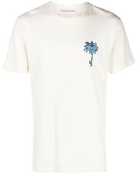 Orlebar Brown - Palm-tree-embroidery Organic-cotton-linen-blend T-shirt - Lyst