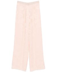 forte_forte - Floral-Print Trousers - Lyst