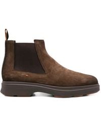 Santoni - Suede Chelsea Boots - Lyst