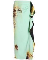 Proenza Schouler - Cella Ruffled Printed Maxi Skirt - Lyst