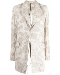 Masnada - Embroidered-Flower Blazer - Lyst