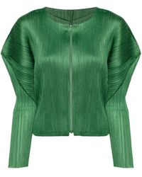 Pleats Please Issey Miyake - February Pinched-shoulder Pleated Jacket - Lyst