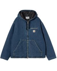 Carhartt - Cleveland Hooded Denim Jacket - Lyst