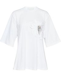 3.1 Phillip Lim - Trapeze Floral-Applique T-Shirt - Lyst