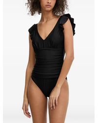 DKNY - Ruffled Ruched Swimsuit - Lyst