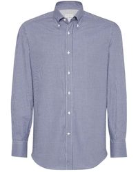 Brunello Cucinelli - Button-Down Collar Shirt - Lyst