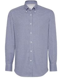 Brunello Cucinelli - Camicia A Quadretti - Lyst