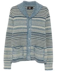 RRL - Striped Buttoned Cardigan - Lyst