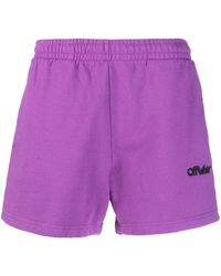 Off-White c/o Virgil Abloh - Chunky Logo Cotton Shorts - Lyst
